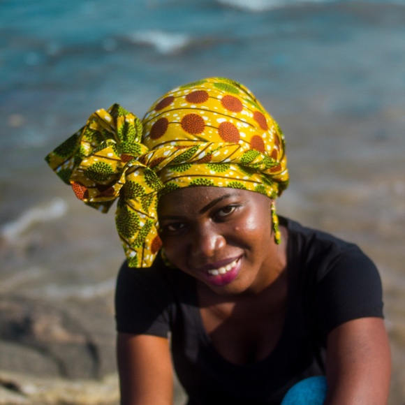 ExploreAfrica.com Accessories - Head Wrap Only: African Print Ankara Headwrap - 2